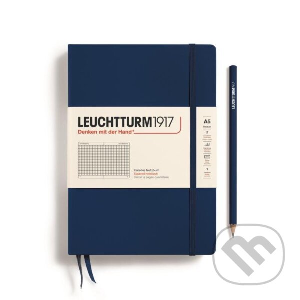 Levně Leuchtturm1917 Zápisník Navy Medium A5 čtverečkovaný