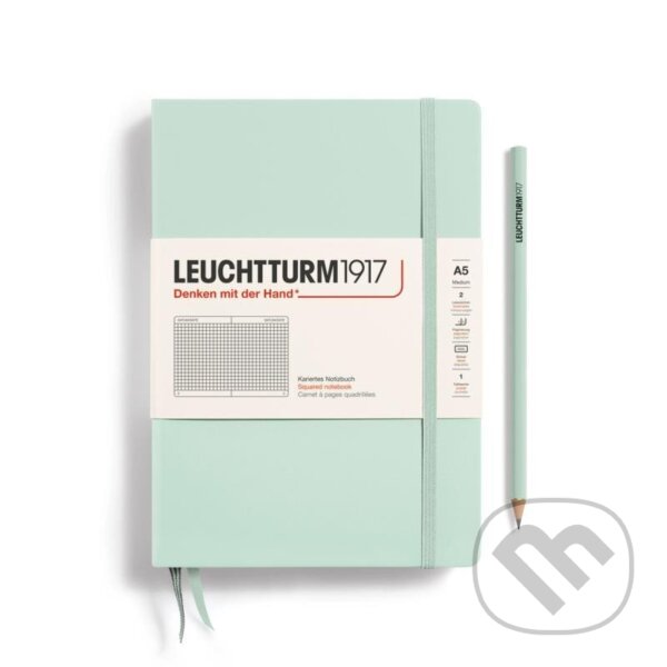 Levně Leuchtturm1917 Zápisník Mint Green Medium A5 čtverečkovaný