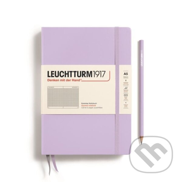 Levně Leuchtturm1917 Zápisník Lilac Medium A5 čtverečkovaný