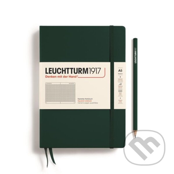 Levně Leuchtturm1917 Zápisník Forest Green Medium A5 čtverečkovaný