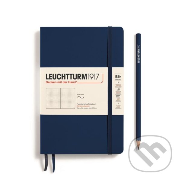 Levně Leuchtturm1917 Zápisník Navy Softcover B6+ tečkovaný