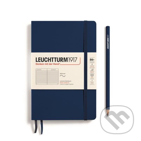 Levně Leuchtturm1917 Zápisník Navy Softcover B6+ linkovaný