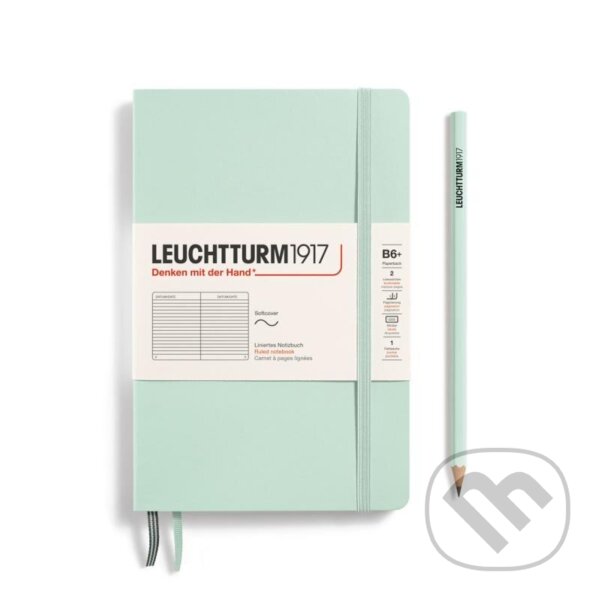 Levně Leuchtturm1917 Zápisník Mint Green Softcover B6+ linkovaný