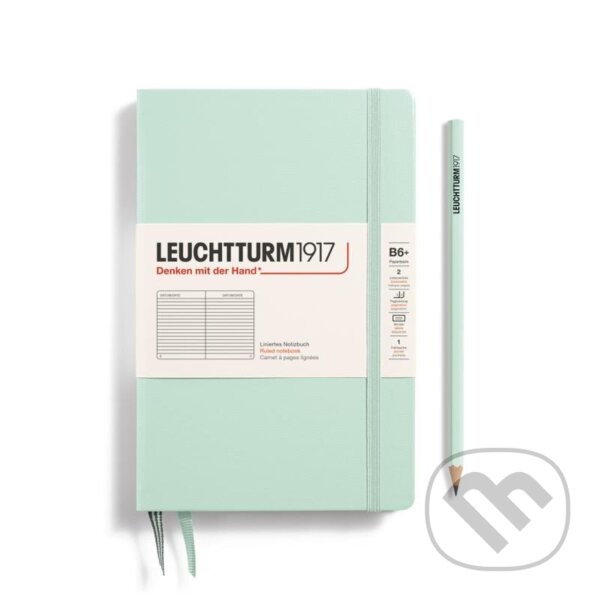 Levně Leuchtturm1917 Zápisník Mint Green Paperback B6+ linkovaný