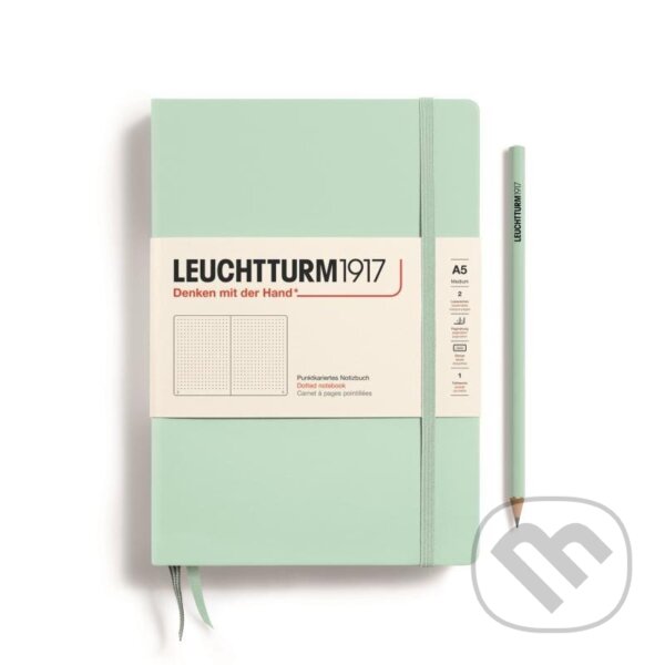 Levně Leuchtturm1917 Zápisník Mint Green Medium A5 tečkovaný
