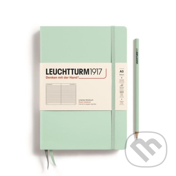 Levně Leuchtturm1917 Zápisník Mint Green Medium A5 linkovaný