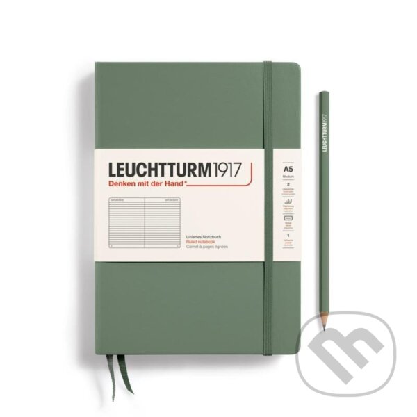 Levně Leuchtturm1917 Zápisník Olive Medium A5 linkovaný
