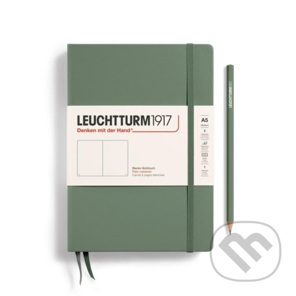 Levně Leuchtturm1917 Zápisník Olive Medium A5 čistý
