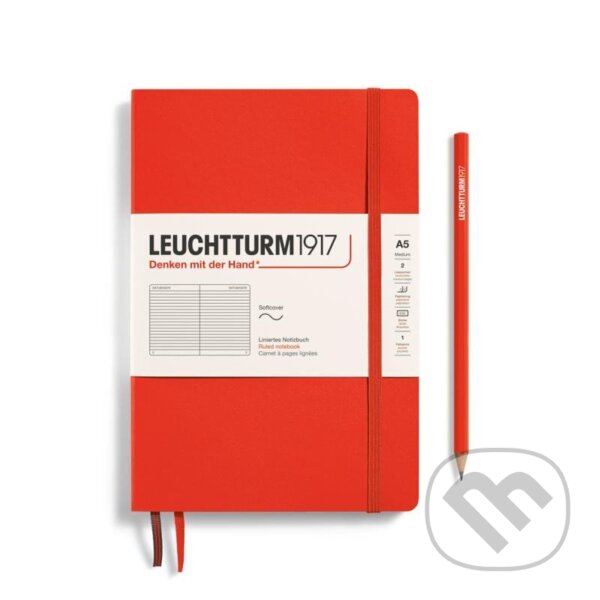 Leuchtturm1917 Zápisník Lobster Softcover A5 linkovaný