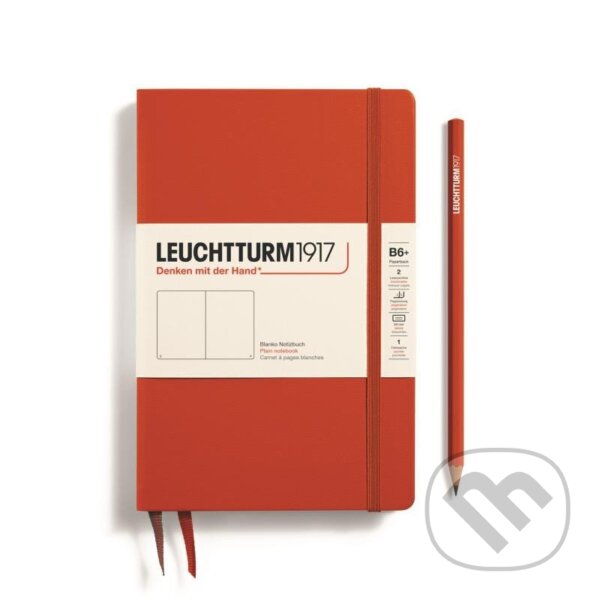 Levně Leuchtturm1917 Zápisník Fox Red Paperback B6+ čistý
