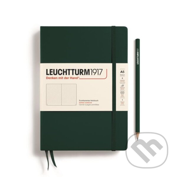 Levně Leuchtturm1917 Zápisník Forest Green Medium A5 tečkovaný
