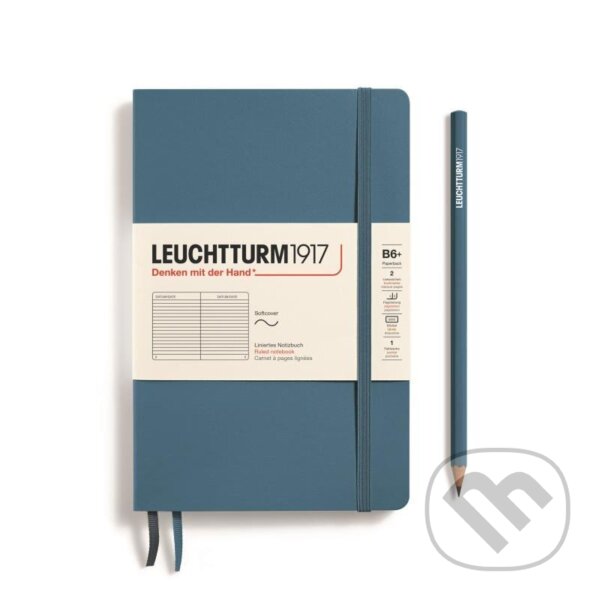 Levně Leuchtturm1917 Zápisník Stone Blue Softcover B6+ linkovaný