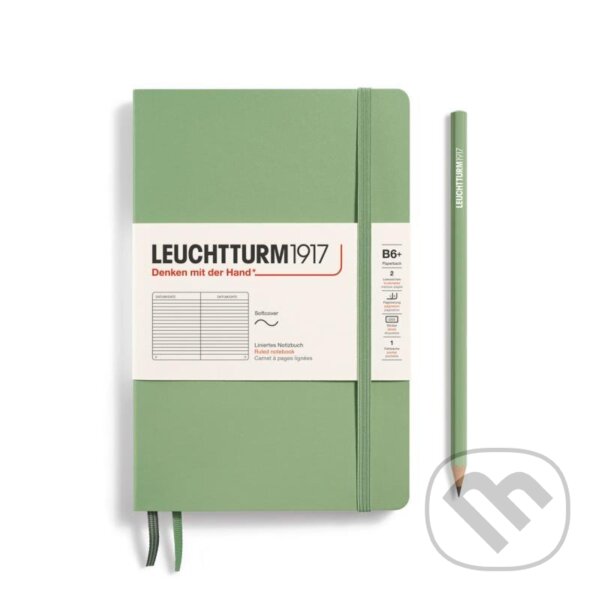 Levně Leuchtturm1917 Zápisník Sage Softcover B6+ linkovaný