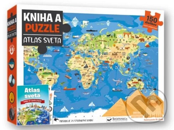 Levně Kniha a puzzle: Atlas sveta - kniha z kategorie Atlasy sveta