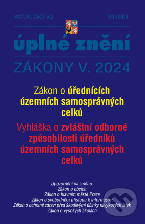Levně Aktualizace V/3 / 2024 - Zákon o úřednících územních samosprávných celků