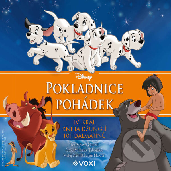 Kniha Disney - Lví král, Kniha džunglí, 101 dalmatinů