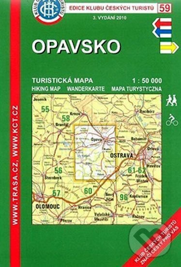 KČT 59 - Opavsko/turistická mapa (Klub českých turistů). Klub českých turistů, 2010
