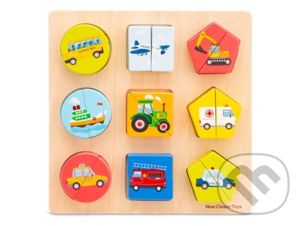 Levně Drevené vkladacie puzzle - dopravné prostriedky - hra z kategorie Náučné puzzle