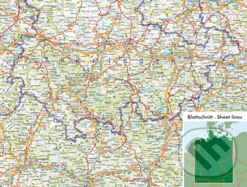 Nástěnná mapa Německo 1:700 000 (freytag&berndt). freytag&berndt