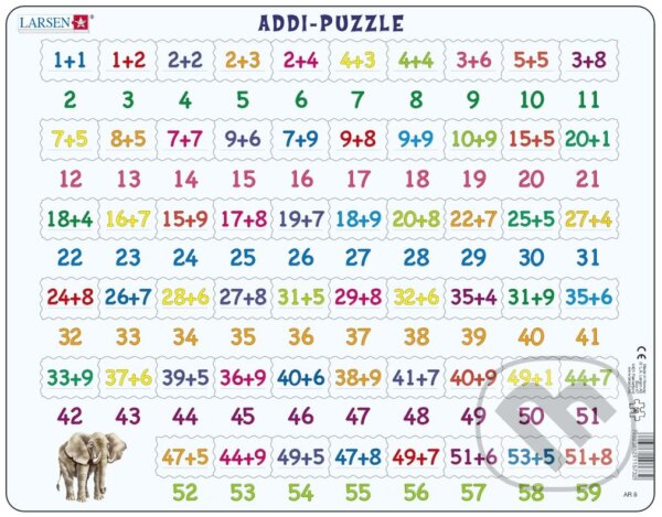 Levně Addi-Puzzle (Sčítanie) AR8 - puzzle z kategorie Náučné puzzle