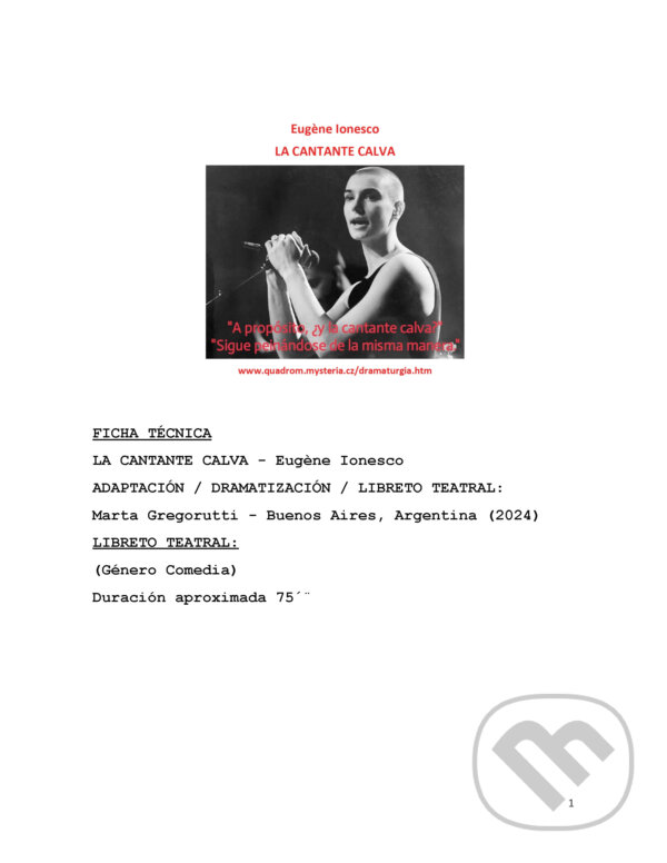 E-kniha: Cantante calva (Quadrom). Quadrom, 2024