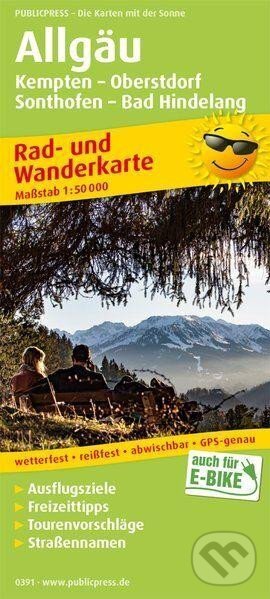 Levně Allgäu Kempten-Oberstdorf, Sonthofen-Bad Hindelang 1:50 000 / cyklistická a turistická mapa