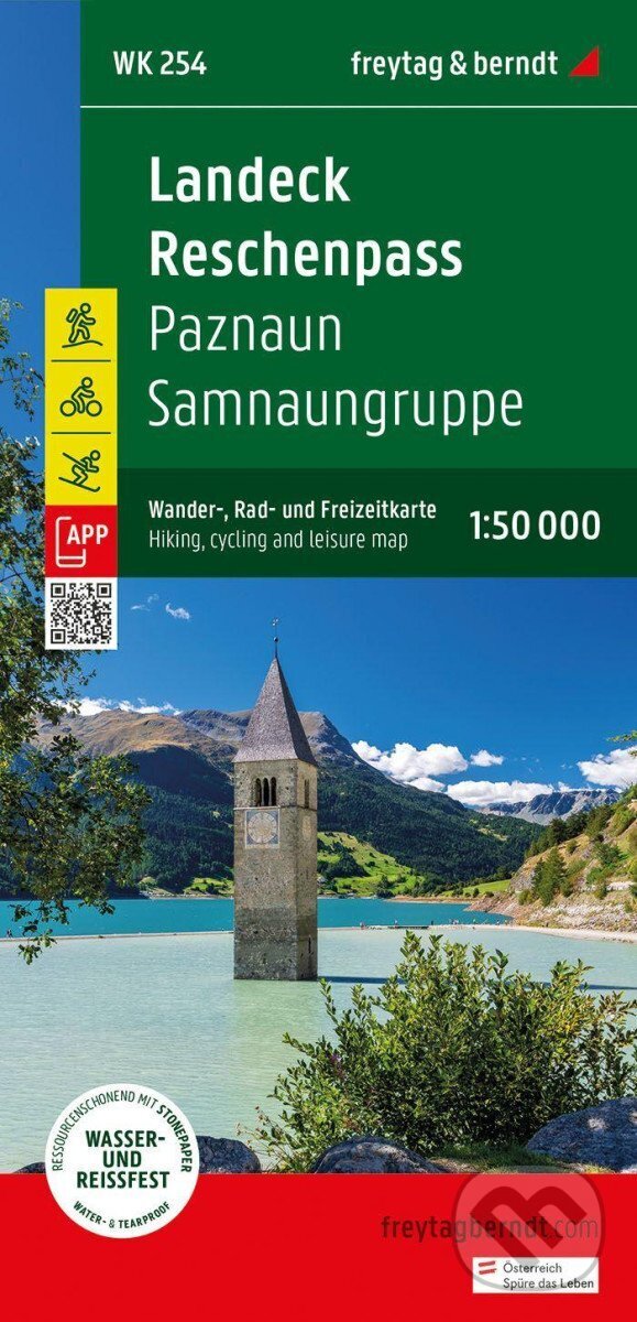 Levně Landeck - Reschenpass 1:50 000 (turistická, cyklistická a rekreační mapa)