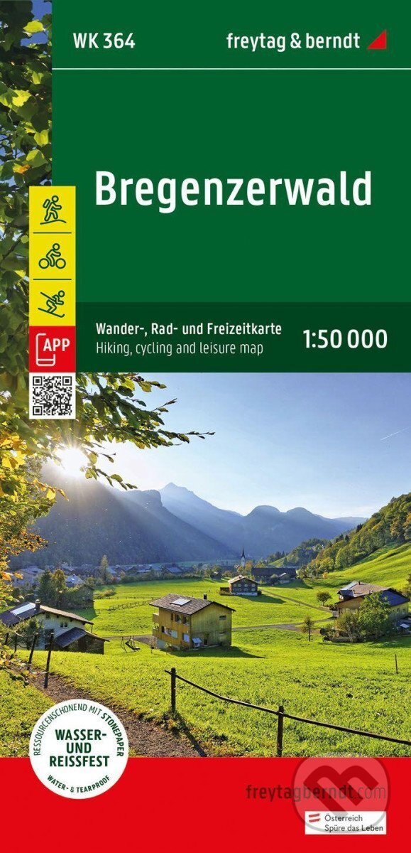 Levně Bregenzerwald 1:50 000 / turistická, cyklistická a rekreační mapa