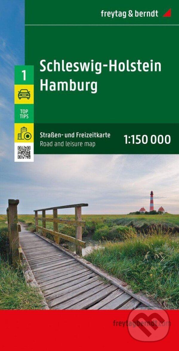 Levně Šlesvicko-Holštýnsko - Hamburk 1:150 000 / mapa ulic a volného času