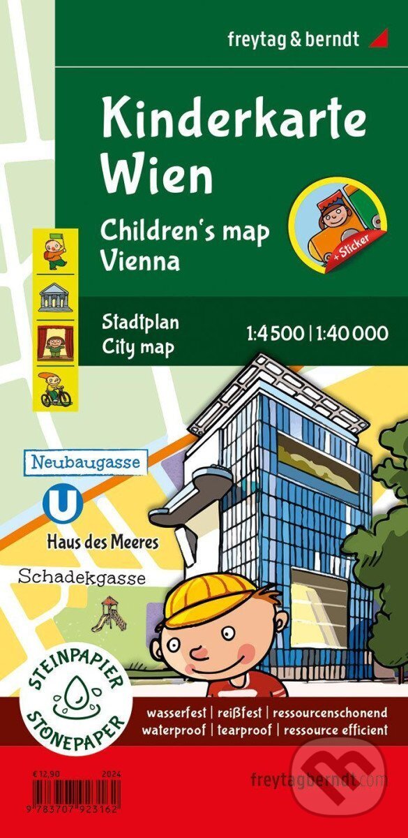 Kniha Vídeň 1:40 000 / dětská mapa města
