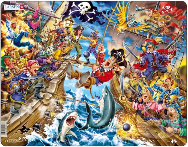 Levně Bitka pirátov (US37) - puzzle z kategorie Náučné puzzle