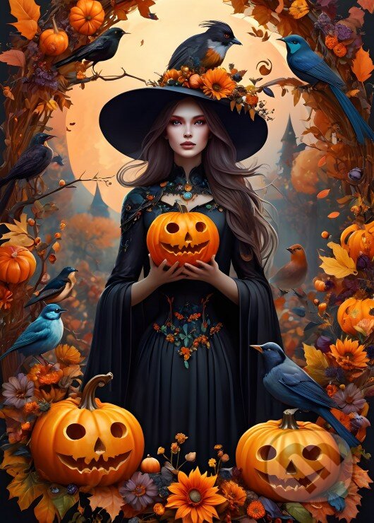Levně Halloween čarodejnica - puzzle z kategorie Ostatné