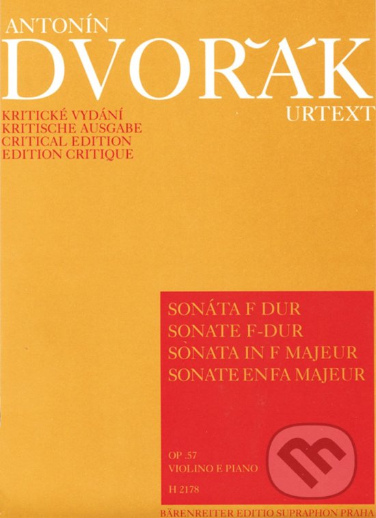 Levně Sonáta F dur op. 57 - Antonín Dvořák - kniha z kategorie Noty