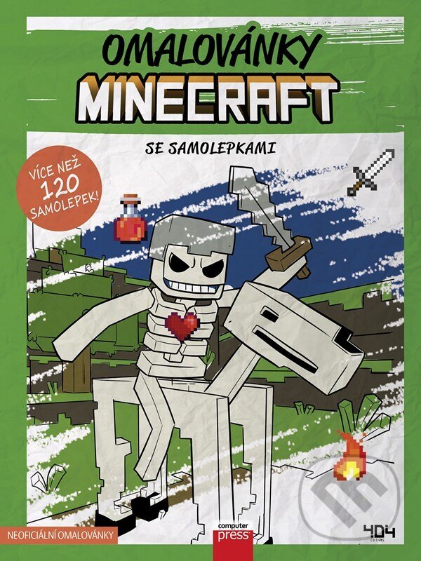 Omalovánky Minecraft se samolepkami koupíte na Martinus.cz