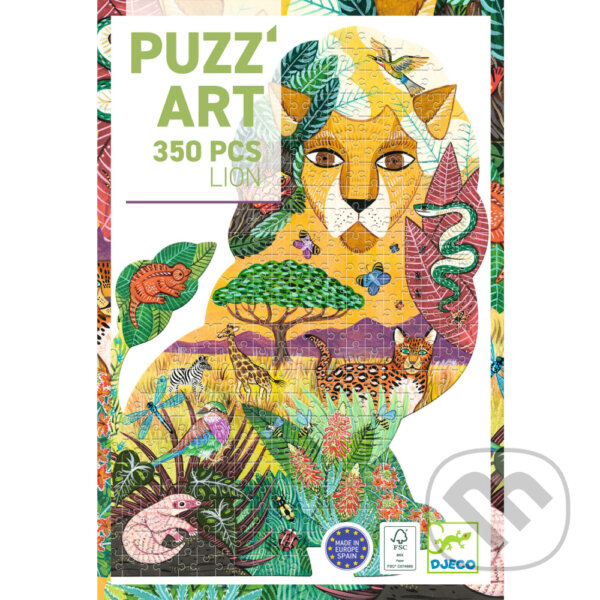 Levně Lev (Umelecké puzzle:) - puzzle z kategorie Zvieratá