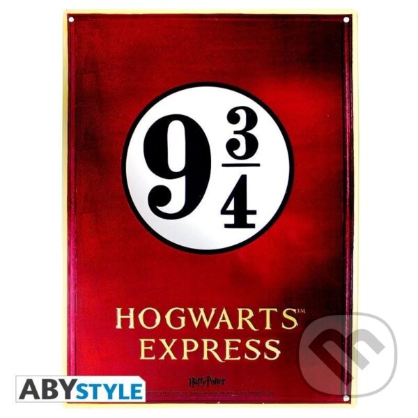 Levně Harry Potter Plechová ceduľa: Nástupište 9 3/4 38 x 28 cm