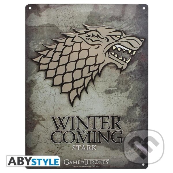 Game of Thrones Plechová ceduľa: Stark (ABYstyle). ABYstyle, 2024