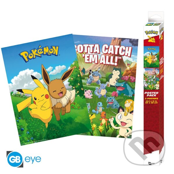 Levně Pokémon Set Plagátov Colourful Characters 2 ks