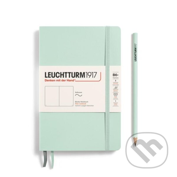 Levně Leuchtturm1917 Zápisník Mint Green Softcover B6+ čistý