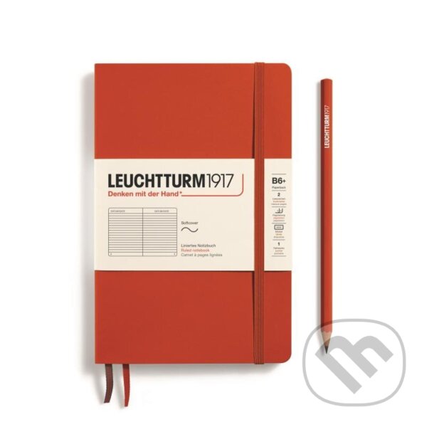 Levně Leuchtturm1917 Zápisník Fox Red Softcover B6+ linkovaný