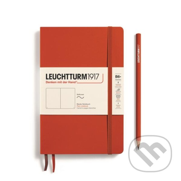 Levně Leuchtturm1917 Zápisník Fox Red Softcover B6+ čistý