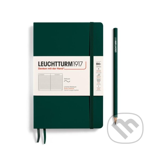 Levně Leuchtturm1917 Zápisník Forest Green Softcover B6+ linkovaný