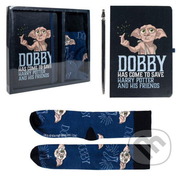 Levně Darčekový set Harry Potter: Dobby (A5 blok - pero - ponožky - veľkosť ponožiek EU 38-45)