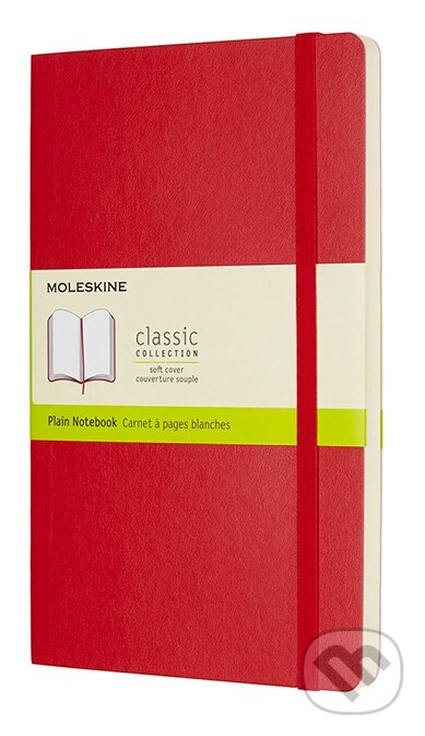 Levně Moleskine - červený zápisník (stredný, čistý)