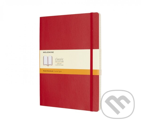 Levně Moleskine - červený zápisník (veľký, linajkovaný)
