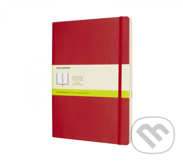 Levně Moleskine - červený zápisník (veľký, čistý)