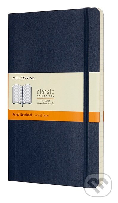 Levně Moleskine - tmavomodrý zápisník (stredný, linajkovaný)