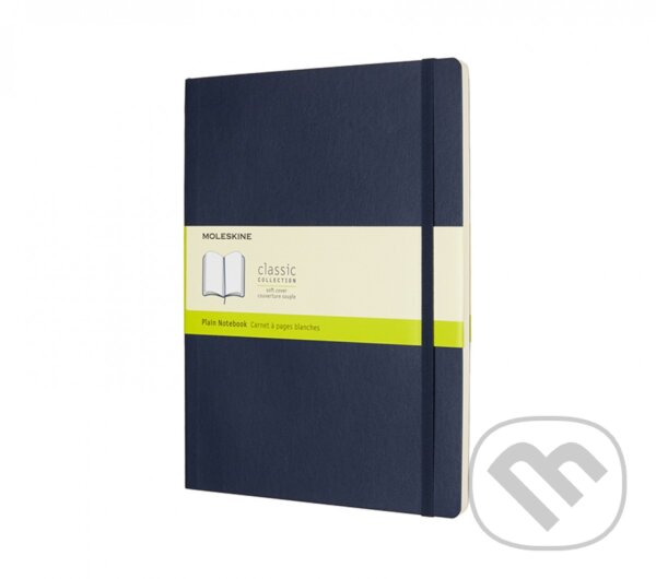 Levně Moleskine - tmavomodrý zápisník (veľký, čistý)