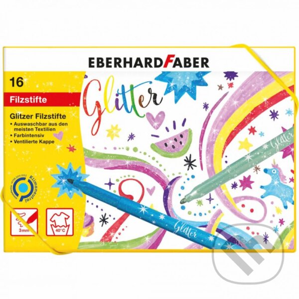 Levně Popisovače Glitter set 16 farebné