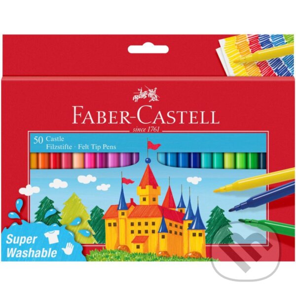 Levně Popisovače Fibre-Tip Castle 50 farebné